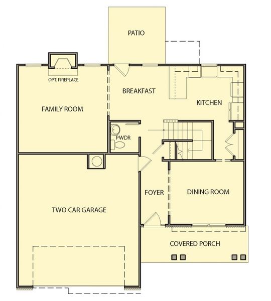 2D floor plan layout for the Chatsworth by Kerley Family Homes in Maple Village, Adairsville, GA (Image 3). 2D floor plan layout for the Chatsworth by Kerley Family Homes in Maple Village, Adairsville, GA (Image 3).