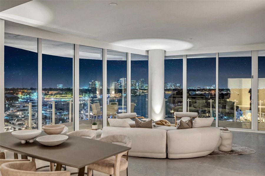 Furnished interior view inside a new home in , Fort Lauderdale (Image 49).