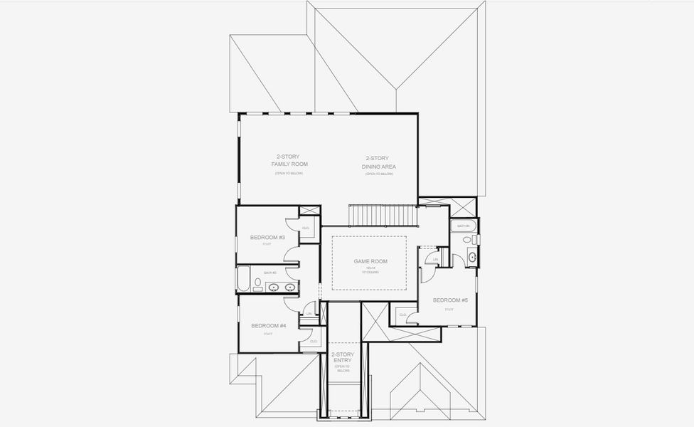 2D floor plan layout for the 3336M by Perry Homes in Hidden Canyon 55', San Antonio, TX (Image 3).