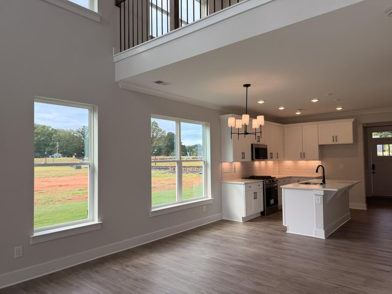 Furnished interior view inside a new home in Blythe Mill Townhomes, Waxhaw (Image 9).