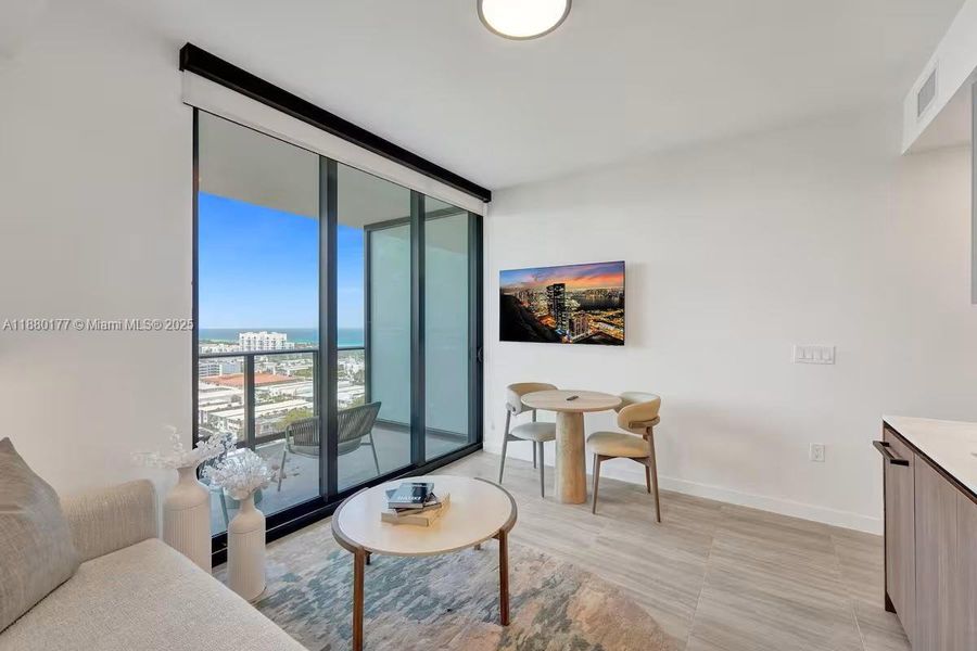 Furnished interior view inside a new home in , Miami Beach (Image 10). Furnished interior view inside a new home in , Miami Beach (Image 10).