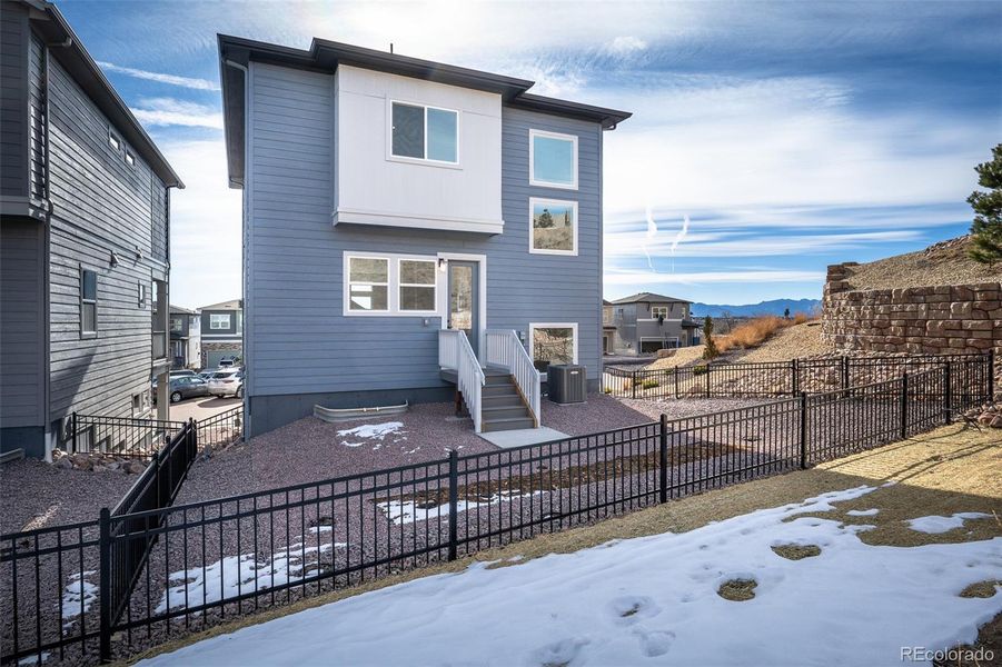 Exterior details and patio area of a home in Trailside at Cottonwood Creek, Colorado Springs (Image 4).