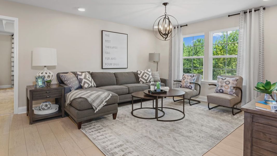 Furnished interior view inside a new home in Station Pointe, Angier (Image 8).