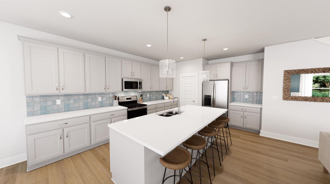 Representative furnished interior of a home built from the Unexpected Compliment by Garman Homes in McConnell Ridge, McLeansville (Image 3).