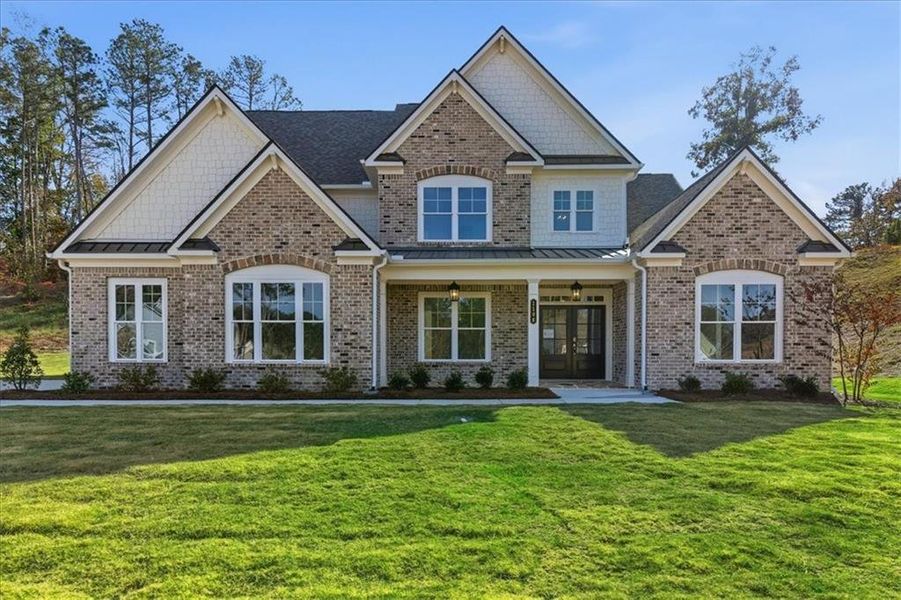 Front exterior of a new home in Ford Landing, Acworth, GA, highlighting curb appeal (Image 25).