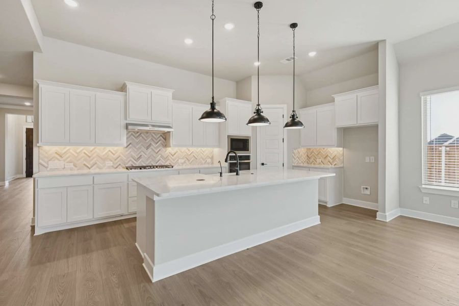 Representative furnished interior of a home built from the Windcrest by Chesmar Homes in Talia, Mesquite (Image 5).