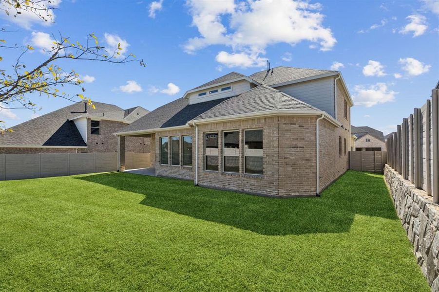 Exterior details and patio area of a home in Painted Tree Lakeside, McKinney (Image 18). Exterior details and patio area of a home in Painted Tree Lakeside, McKinney (Image 18).