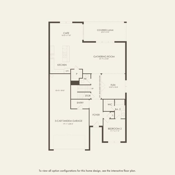 2D floor plan layout for the Yellowstone by Pulte Homes in Marion Ranch, Ocala, FL (Image 4).