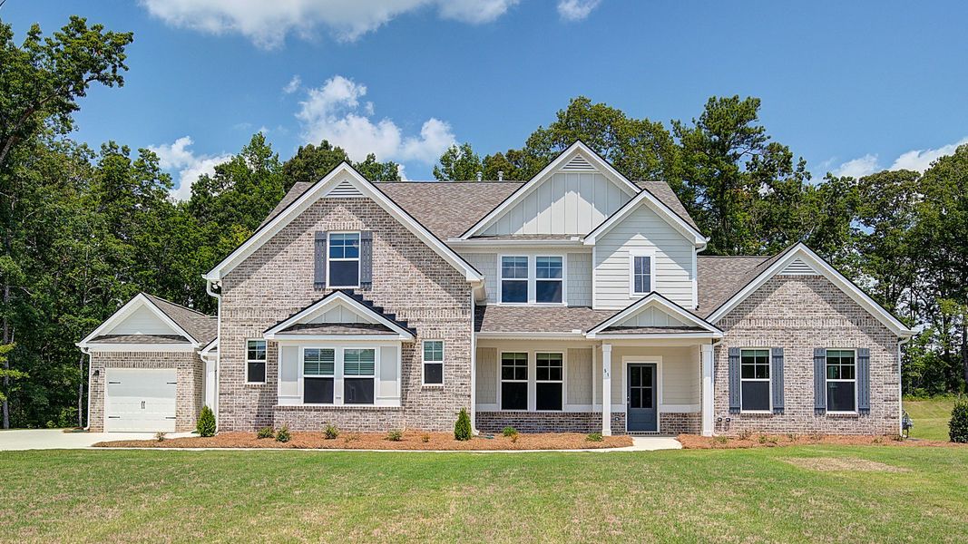 Representative exterior photo of a completed home built from the Margaret by DRB Homes in Saddleridge, Senoia, GA (Image 21).