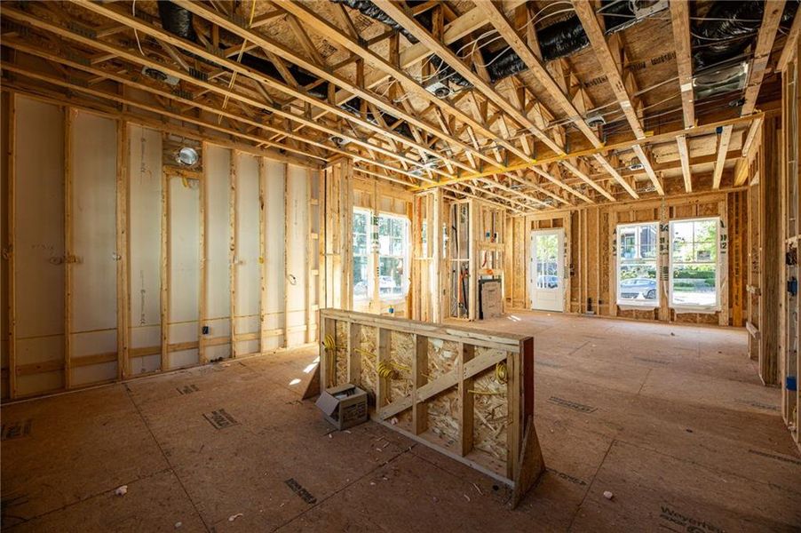 In-progress construction of a new home in , Alpharetta, GA (Image 26).