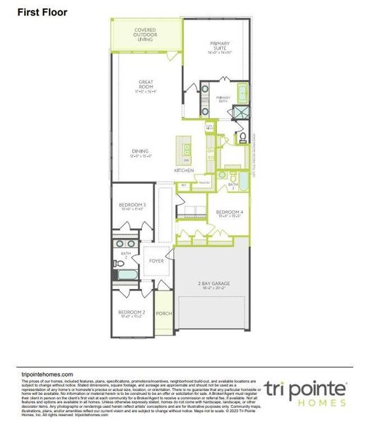 2D floor plan layout of this home in Woodson’s Reserve, Spring, TX (Image 3).
