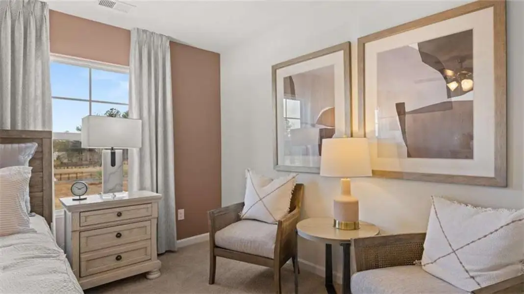 Furnished interior view inside a new home in Oakchase at Hampton, Hampton (Image 5).