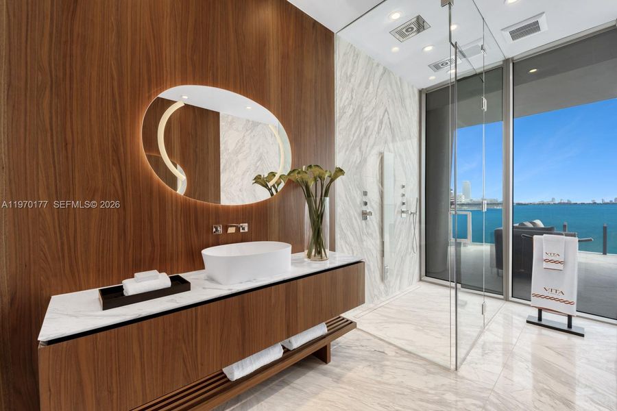 Furnished interior view inside a new home in , Miami (Image 6).