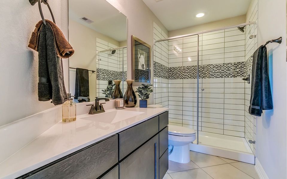 Furnished interior view inside a new home in Marvida, Cypress (Image 32).