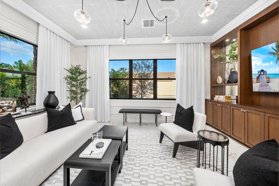 Representative furnished interior of a home built from the Harper by GL Homes in Valencia Del Mar (55+), Boynton Beach (Image 7).