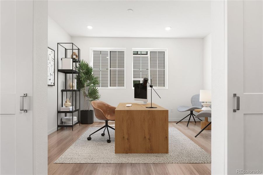 Furnished interior view inside a new home in Harmony at Solstice, Littleton (Image 11).