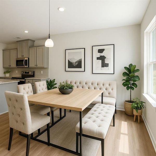 Furnished interior view inside a new home in The Hills at Cedar Creek, Winder (Image 14).
