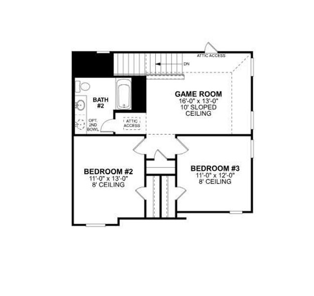 2D floor plan layout of this home in Moran Ranch, Willis, TX (Image 3).