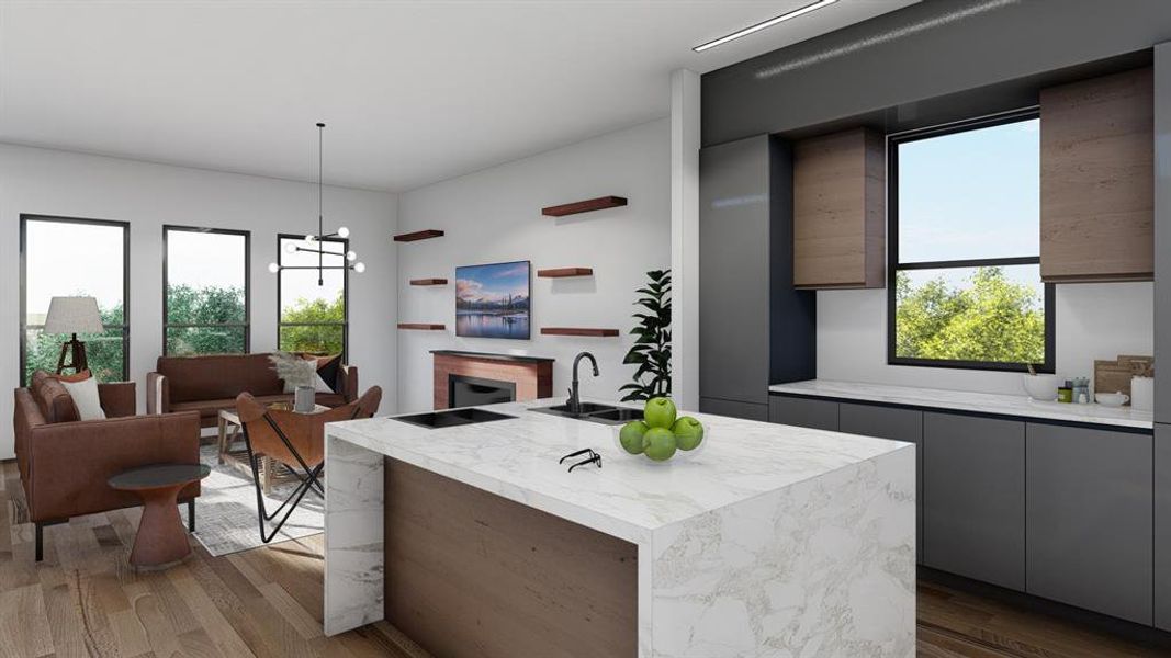 Furnished interior view inside a new home in , Irving (Image 15).