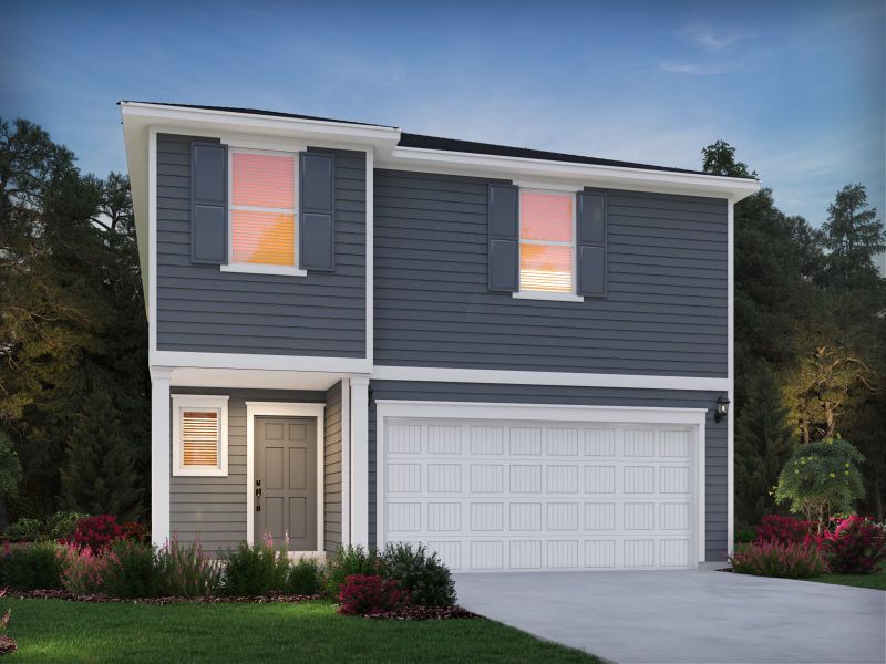 Representative exterior photo of a completed home built from the Lennon by Meritage Homes in Creek Ridge - Heritage Collection, Spartanburg, SC (Image 1). Representative exterior photo of a completed home built from the Lennon by Meritage Homes in Creek Ridge - Heritage Collection, Spartanburg, SC (Image 1).