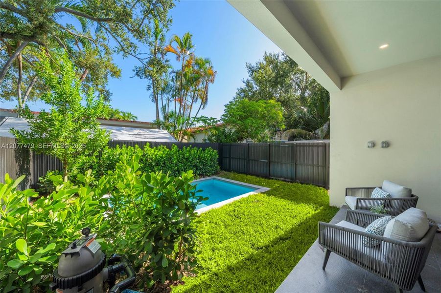 Exterior details and patio area of a home in , Miami (Image 33). Exterior details and patio area of a home in , Miami (Image 33).