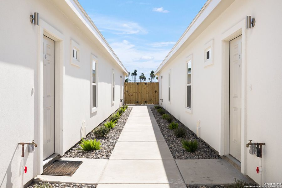 Exterior details and patio area of a home in , Alamo (Image 3).