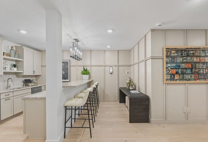 Pemberly Model Finished Basement Wet Bar - 17 of 28