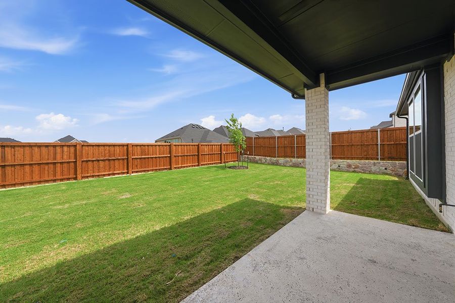 Exterior details and patio area of a home in Hillside Village, Celina (Image 3). Exterior details and patio area of a home in Hillside Village, Celina (Image 3).