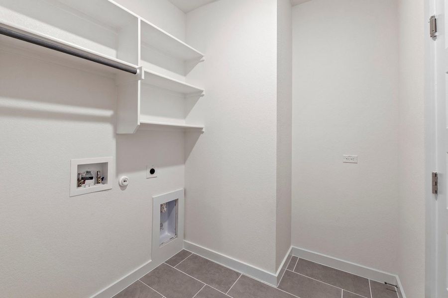 Utility Room in the Pearl home plan by Trophy Signature Homes – REPRESENTATIVE PHOTO Utility Room in the Pearl home plan by Trophy Signature Homes – REPRESENTATIVE PHOTO