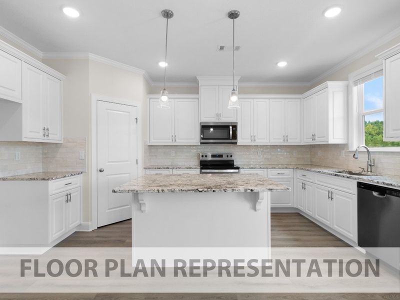 Kitchen Floorplan Representation | The Ridgeway II Plan by Ivey Homes