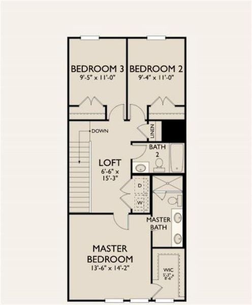 2D floor plan layout of this home in Park Vue, Atlanta, GA (Image 4).