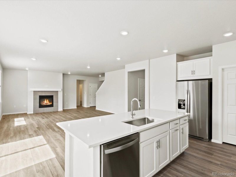 Furnished interior view inside a new home in Poudre Heights: The Alpine Collection, Windsor (Image 14).