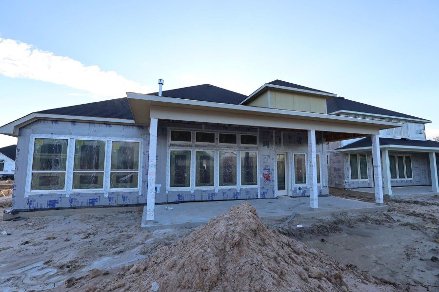 In-progress construction of a new home in Woodson’s Reserve, Spring, TX (Image 6).
