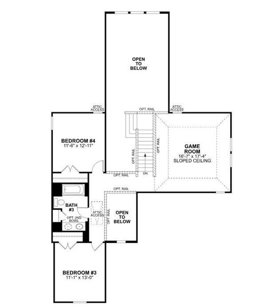 2D floor plan layout of this home in Sorella, Tomball, TX (Image 6).