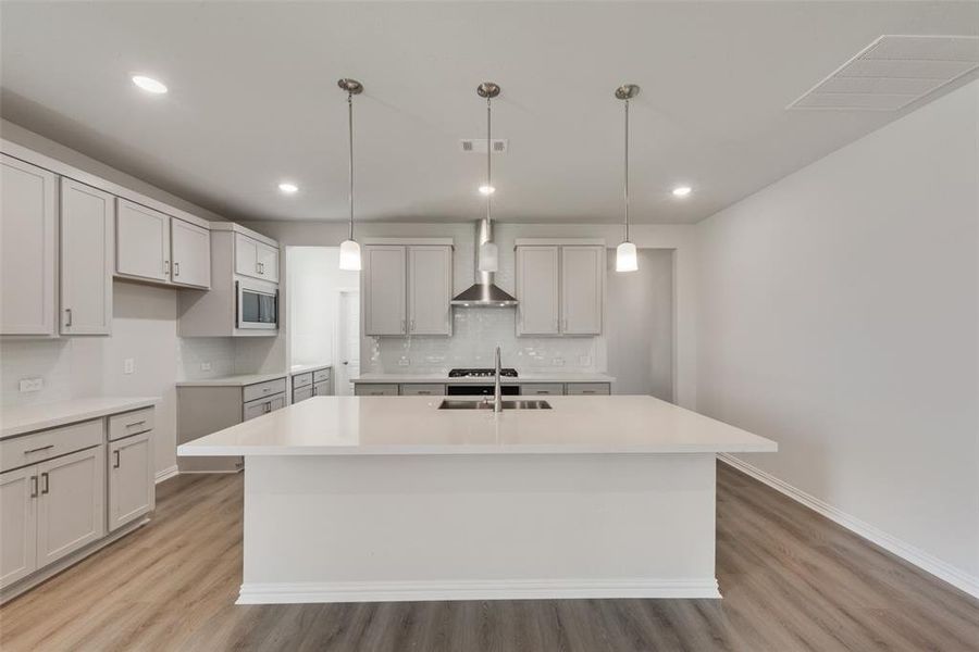Furnished interior view inside a new home in Villages of Hurricane Creek, Anna (Image 9). Furnished interior view inside a new home in Villages of Hurricane Creek, Anna (Image 9).