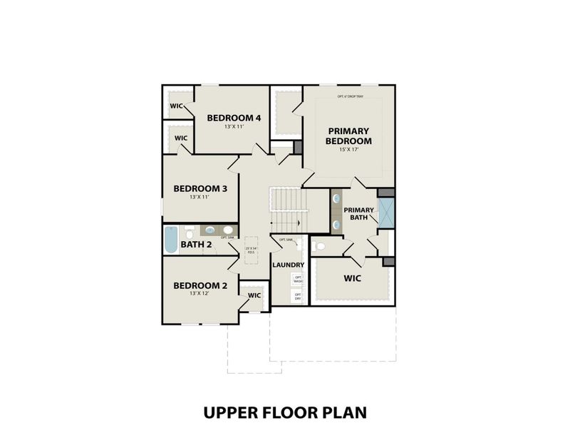 2D floor plan layout for the The Henry A-BC by Davidson Homes LLC in Benders Cove, Mount Juliet, TN (Image 4). 2D floor plan layout for the The Henry A-BC by Davidson Homes LLC in Benders Cove, Mount Juliet, TN (Image 4).