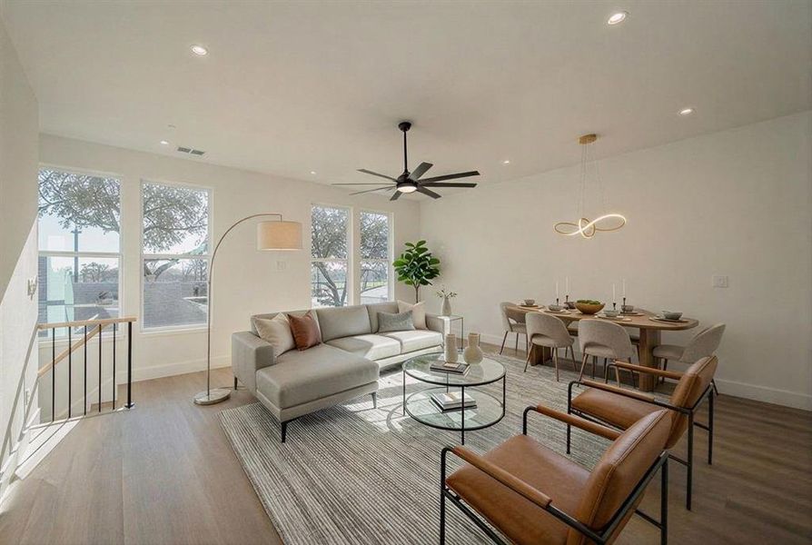 Furnished interior view inside a new home in , Dallas (Image 17).