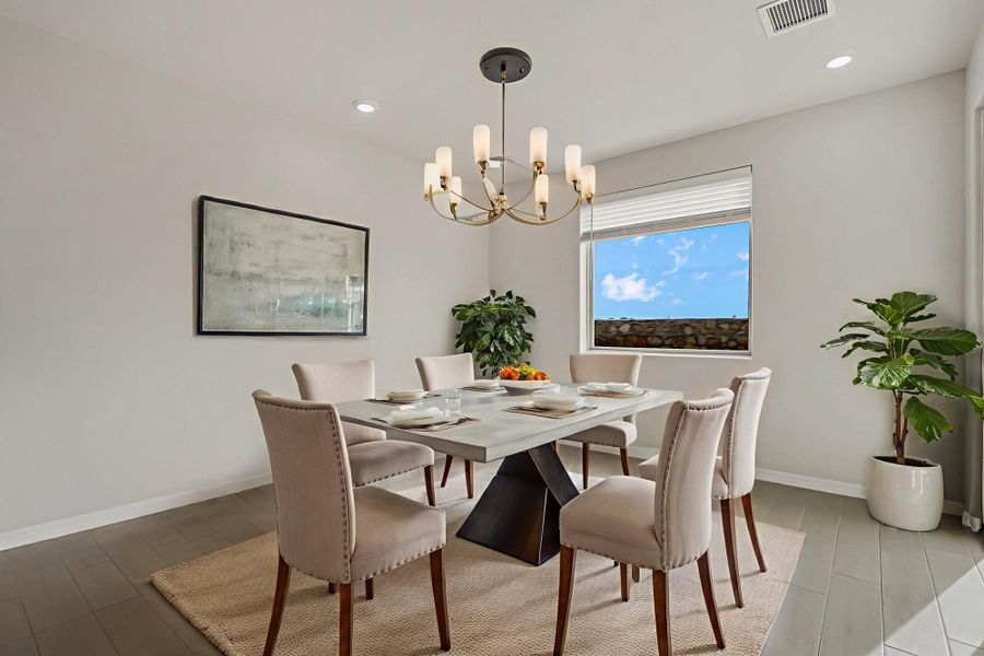 Furnished interior view inside a new home in Emerald Estates, Horizon City (Image 7). Furnished interior view inside a new home in Emerald Estates, Horizon City (Image 7).