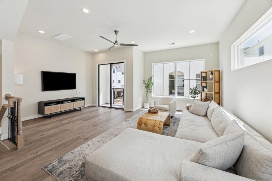 Furnished interior view inside a new home in White Oak Station, Houston (Image 2).