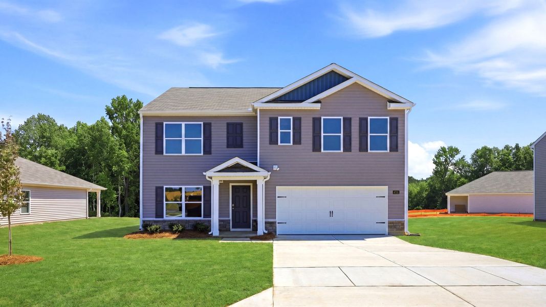 Front exterior of a new home in Blair Ridge, La Grange, NC, highlighting curb appeal (Image 19).
