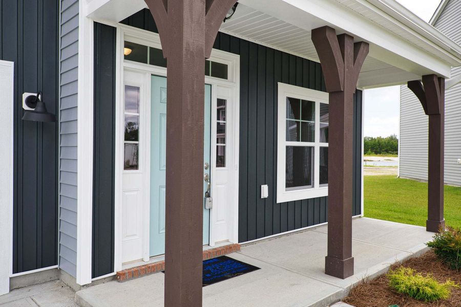 Representative exterior photo of a completed home built from the Magnolia by Caviness & Cates Communities in Bartlett Manor, Youngsville, NC (Image 126).