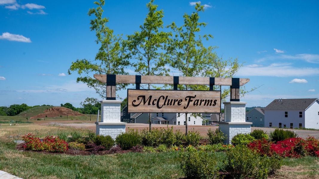 Entry Monument greeting you as you return home to McClure Farms Entry Monument greeting you as you return home to McClure Farms