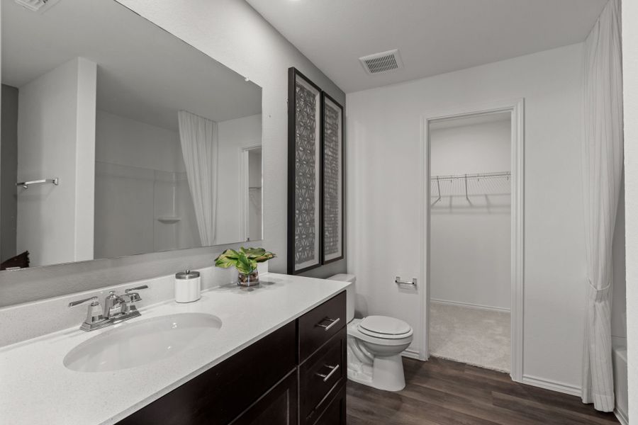 Furnished interior view inside a new home in Meadows at Clear Springs, New Braunfels (Image 4). Furnished interior view inside a new home in Meadows at Clear Springs, New Braunfels (Image 4).