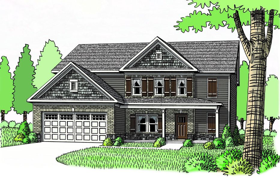 Representative rendering of the exterior for the The Hayden by Reliant Homes (Image 4).
