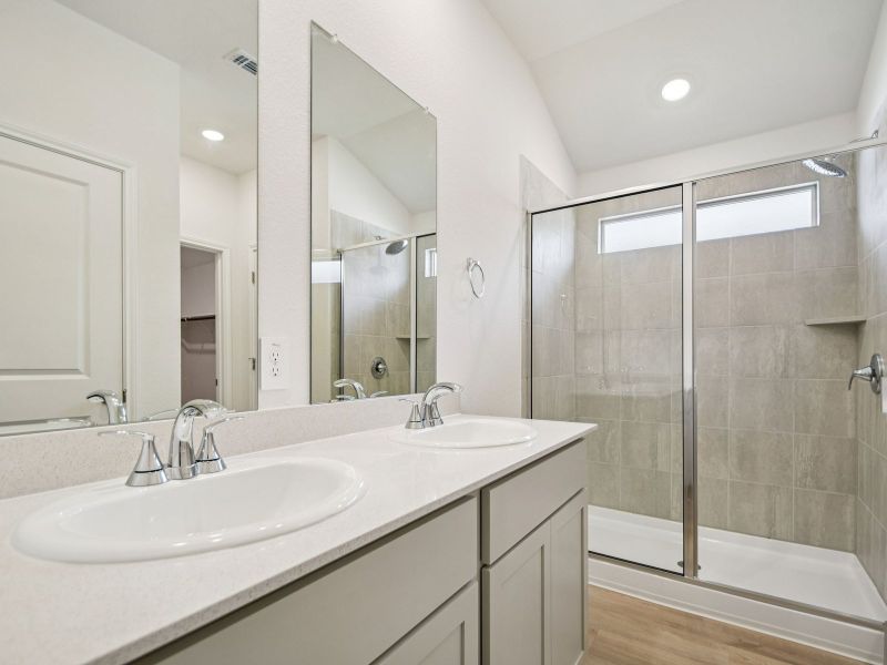 Furnished interior view inside a new home in Prairie Winds - Reserve Collection, Hutto (Image 4).