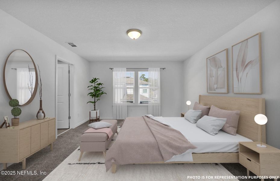 Furnished interior view inside a new home in Wells Landing, Jacksonville (Image 13). Furnished interior view inside a new home in Wells Landing, Jacksonville (Image 13).