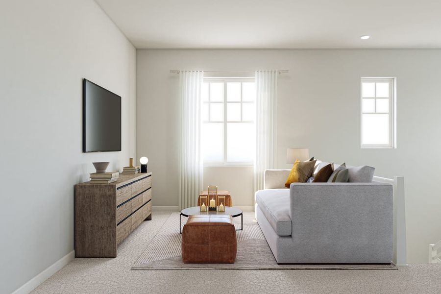 Representative furnished interior of a home built from the 3502 by Tri Pointe Homes in Sterling Ranch, Littleton (Image 9).