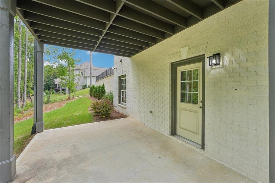 Exterior details and patio area of a home in The Reserve At Governors Towne Club, Acworth (Image 36). Exterior details and patio area of a home in The Reserve At Governors Towne Club, Acworth (Image 36).