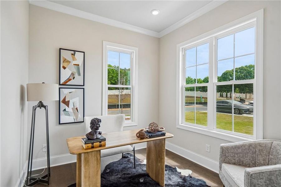 Furnished interior view inside a new home in Aberdeen, Hoschton (Image 24).