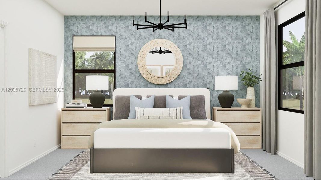 Furnished interior view inside a new home in Pineland Crest, Miami (Image 8).